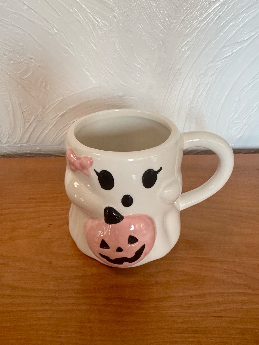 Target Bullseye Playground Cute Ceramic Ghost Girl Mug with Pink Pumpkin NWT